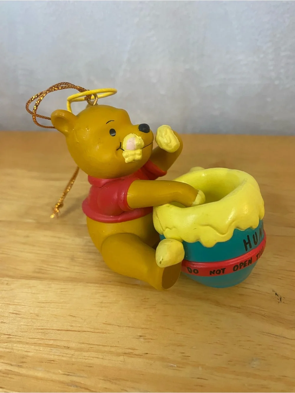 Vintage 90s Grolier Disney Christmas Magic Angel Winnie the Pooh Ornament w/ Box